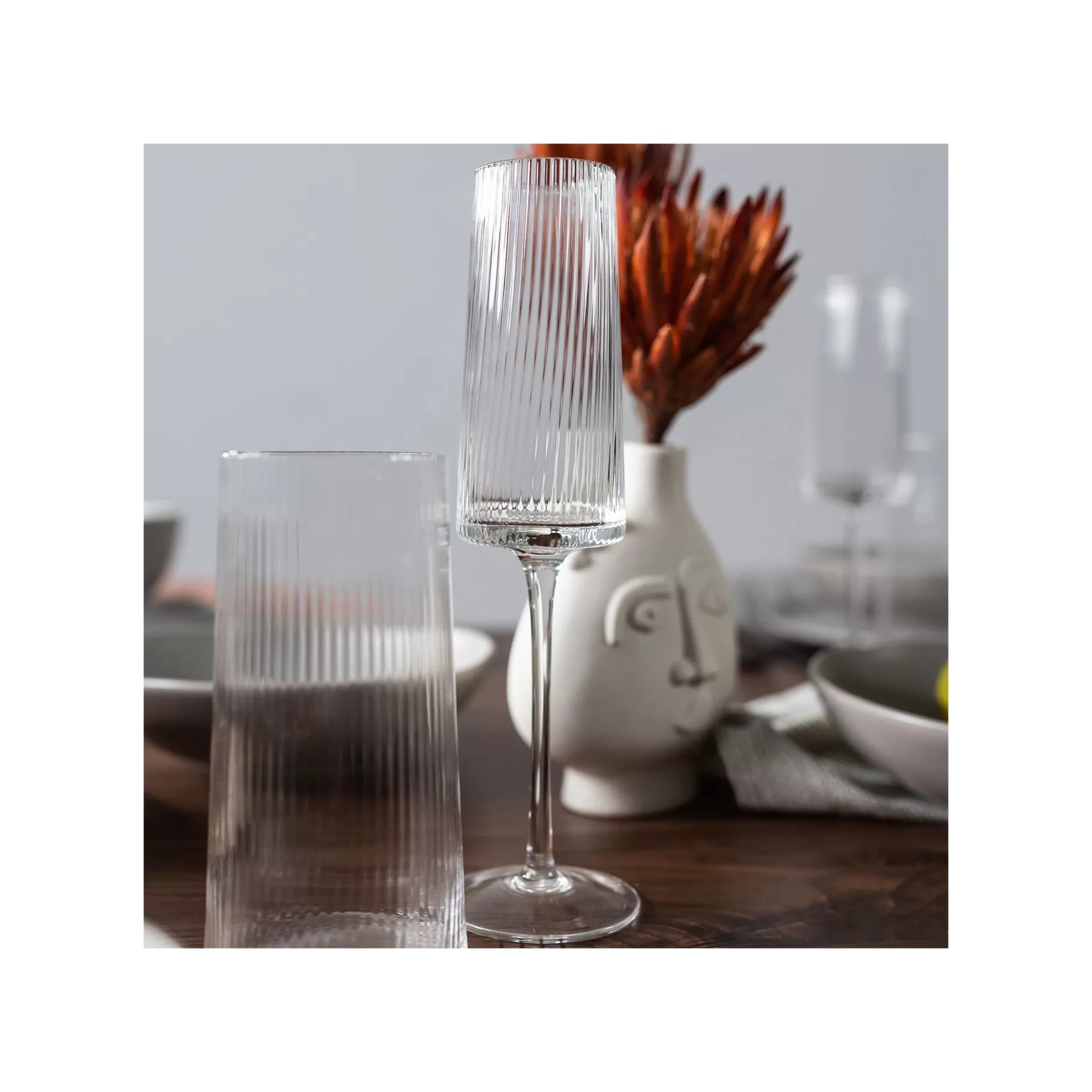 Sale Flûtes à Champagne Riffle Set De 6   Vaisselle