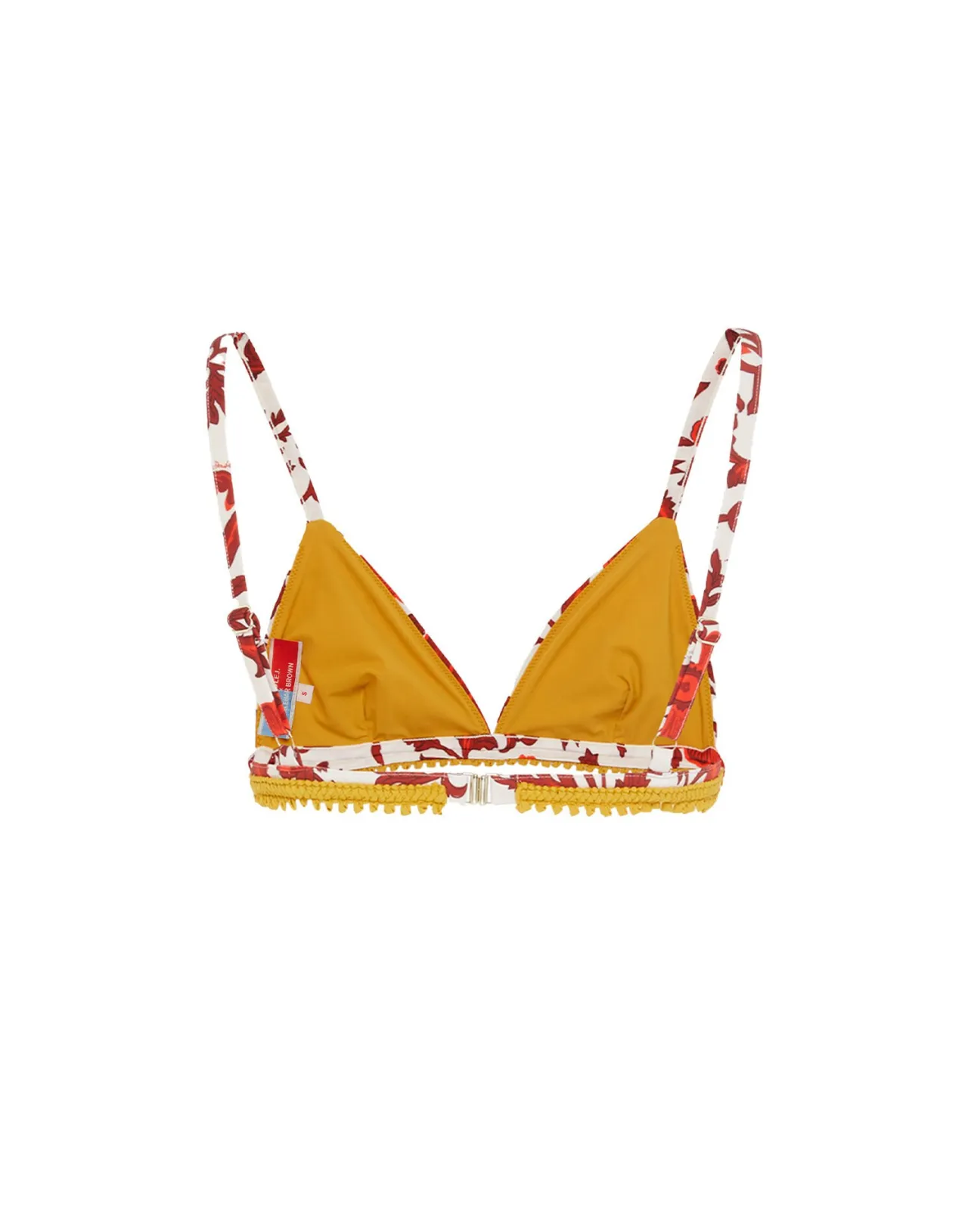 Splendido Top Corto La DoubleJ Fonda Dragonflower - Rosso acceso in Licra Ultra-Leggero