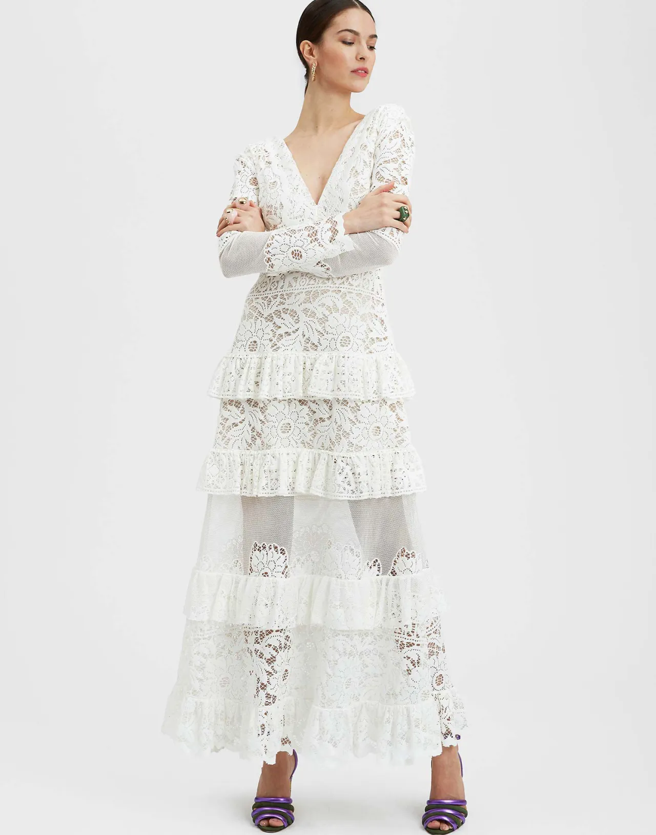 Abito Footloose in Pizzo Cotone - Bianco Bohemien di La DoubleJ | Eleganza Artigianale