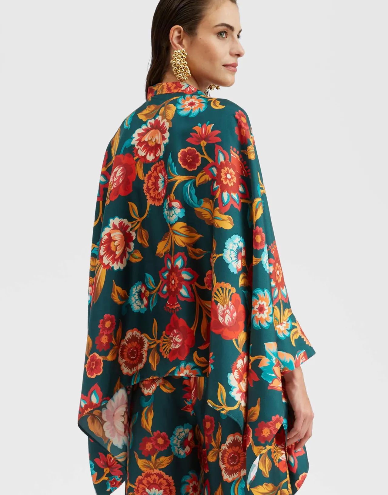 Foulard Elegante La DoubleJ in Trama Seta Smeraldo - Pezzo Unico Primavera 2024