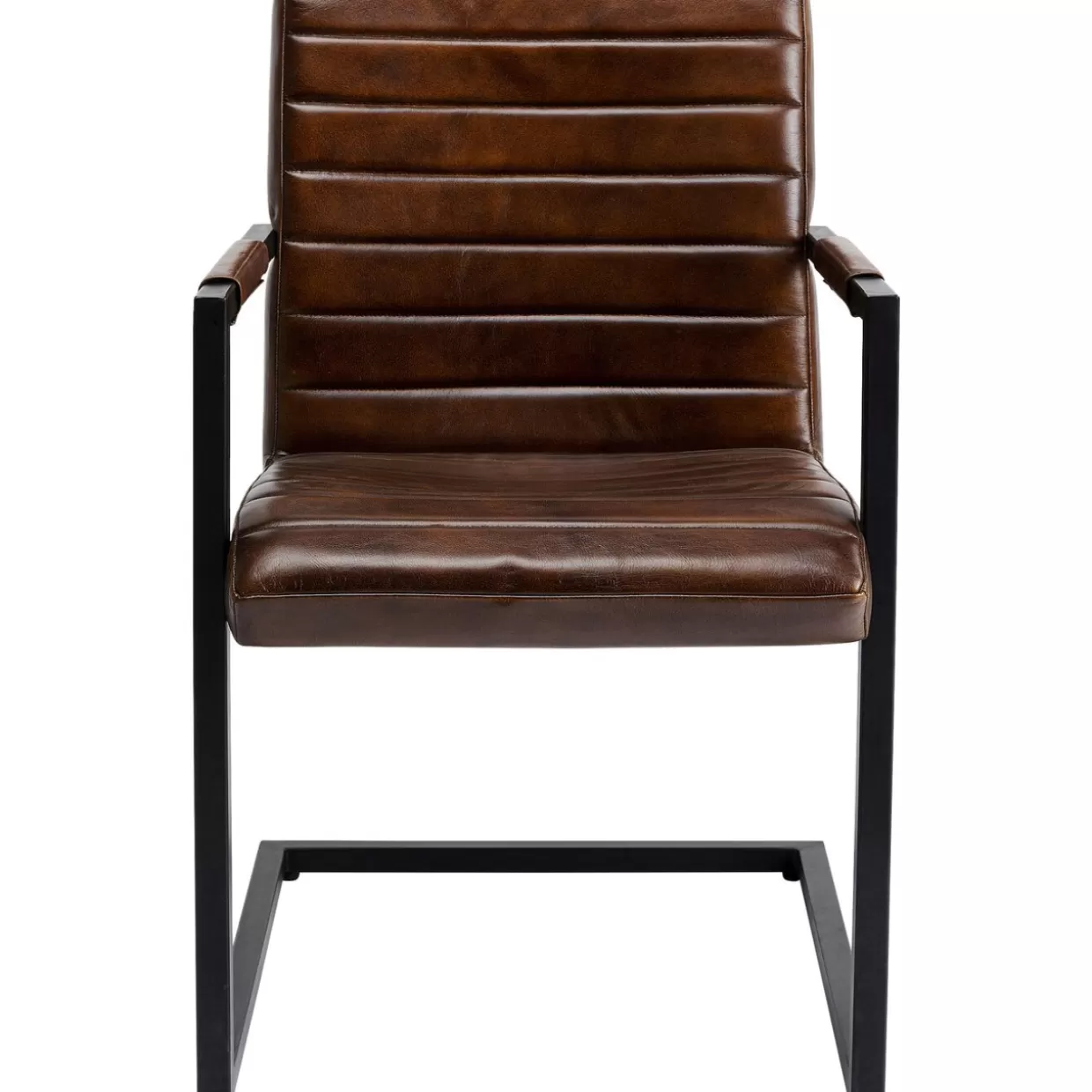 Sedia Lola in pelle marrone scuro - Design iconico e comfort moderno | Collezione KARE
