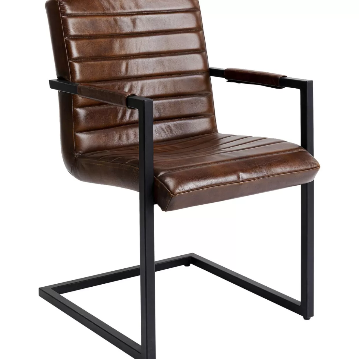 Sedia Lola in pelle marrone scuro - Design iconico e comfort moderno | Collezione KARE