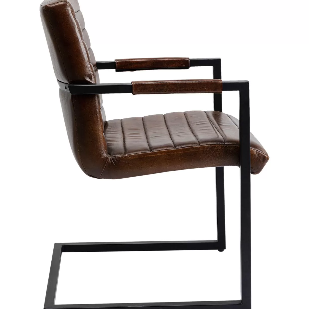 Sedia Lola in pelle marrone scuro - Design iconico e comfort moderno | Collezione KARE