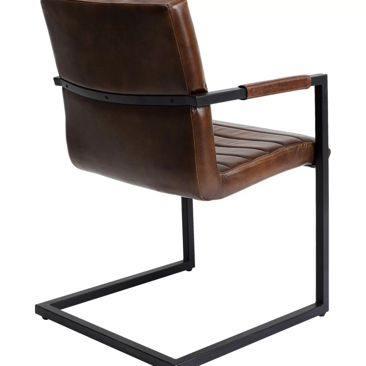 Sedia Lola in pelle marrone scuro - Design iconico e comfort moderno | Collezione KARE