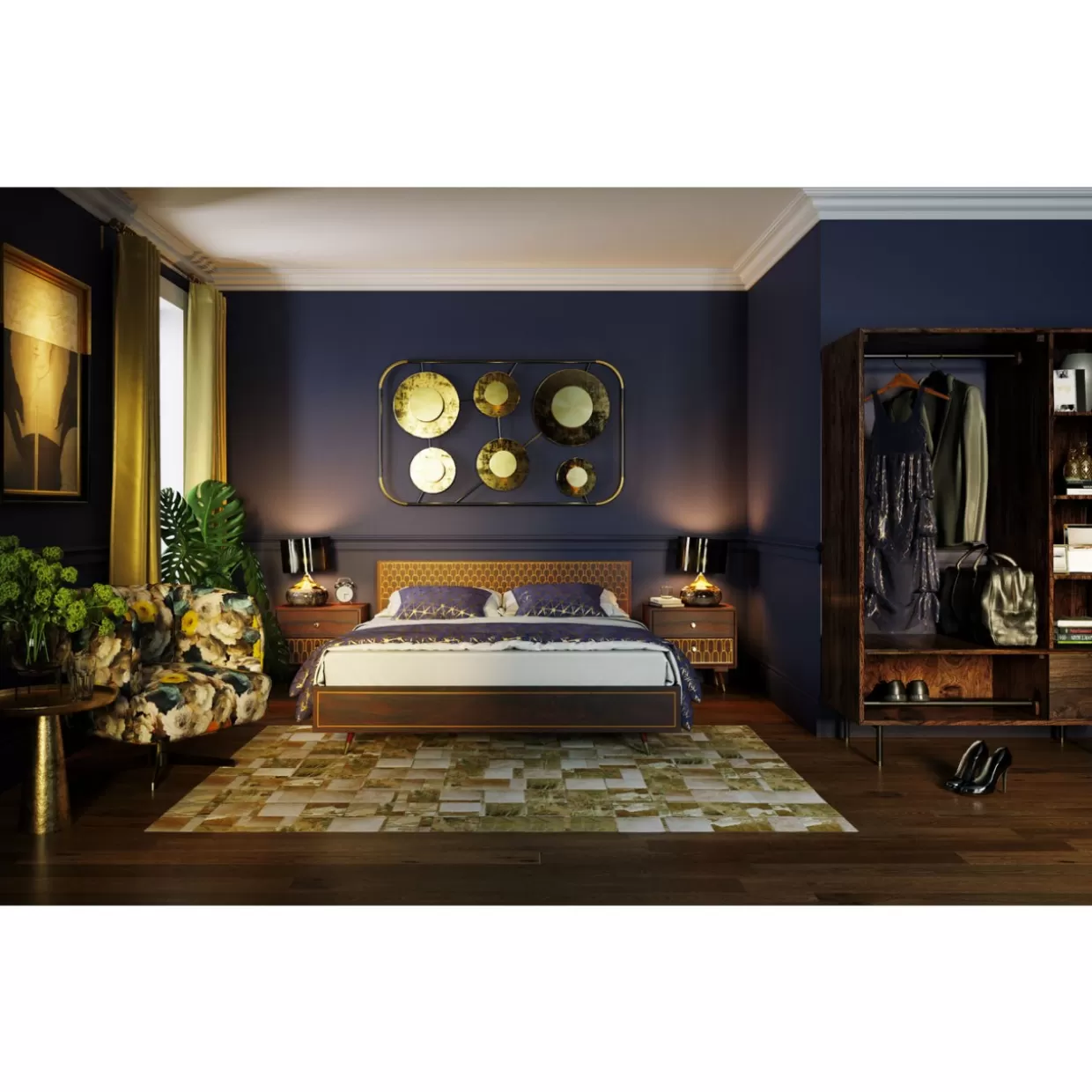 Armadio Ravello KARE Design - Soluzioni eleganti per ingressi e spazi compatti, dimensioni 185x120 cm con design modulare