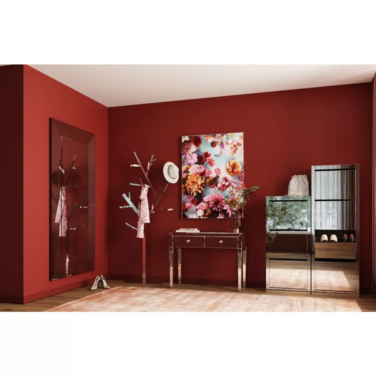 KARE Design – Attaccapanni Moderno in Stile Albero con Rifiniture Cromate, Design Contemporaneo per Ingressi