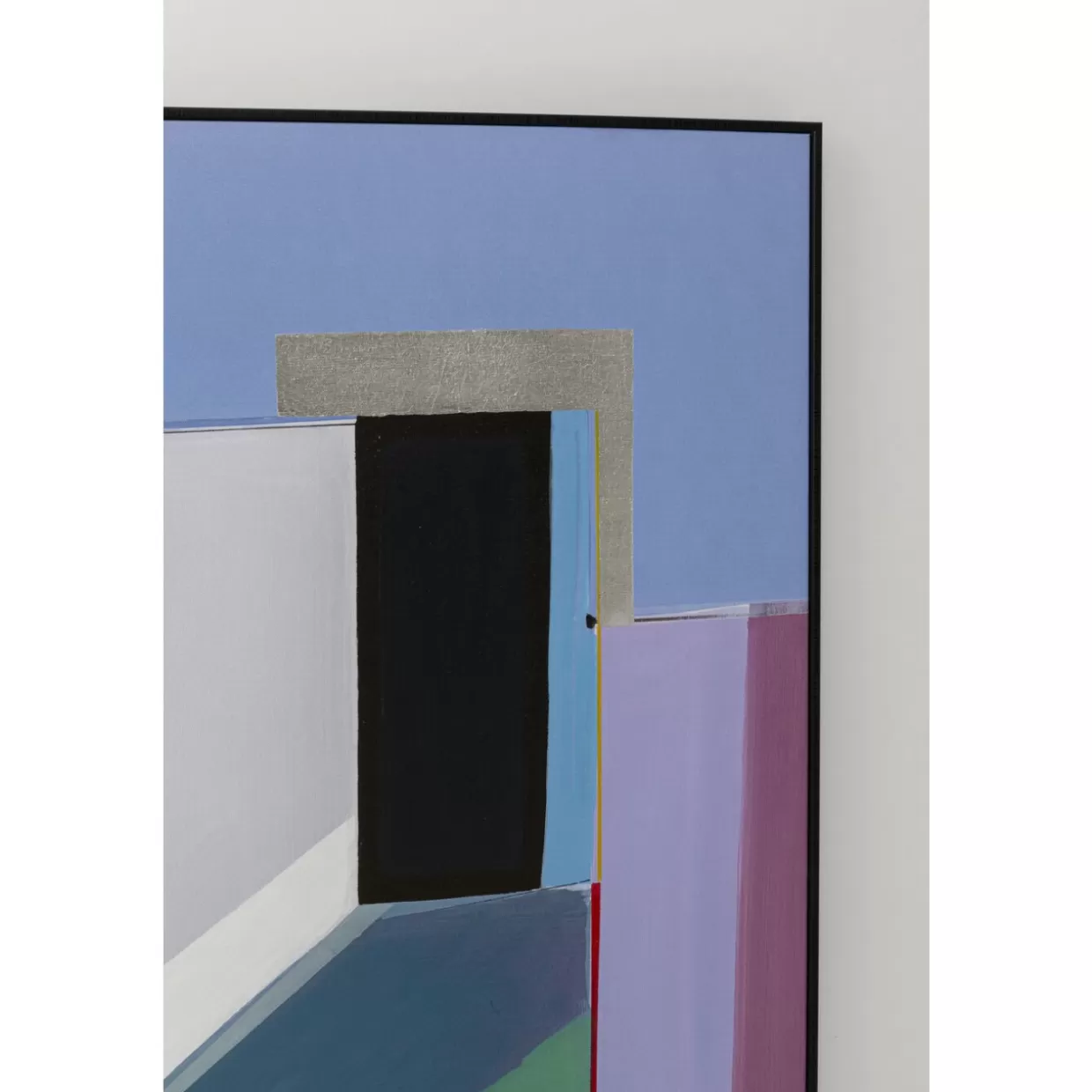 Quadro Moderno KARE Design con Forme Astratte in Tonalità Lilla - Cornice Elegante 113x113 cm per Arredamento Contemporaneo
