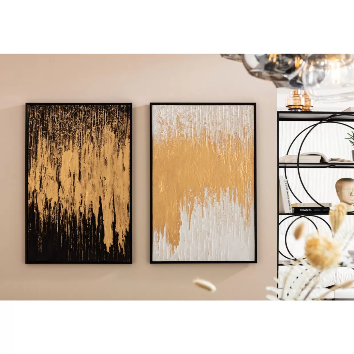 KARE Design - Quadro Moderno Astratto in Tonalità Chiare con Cornice Elegante - Decorazione Murale 80x120 cm