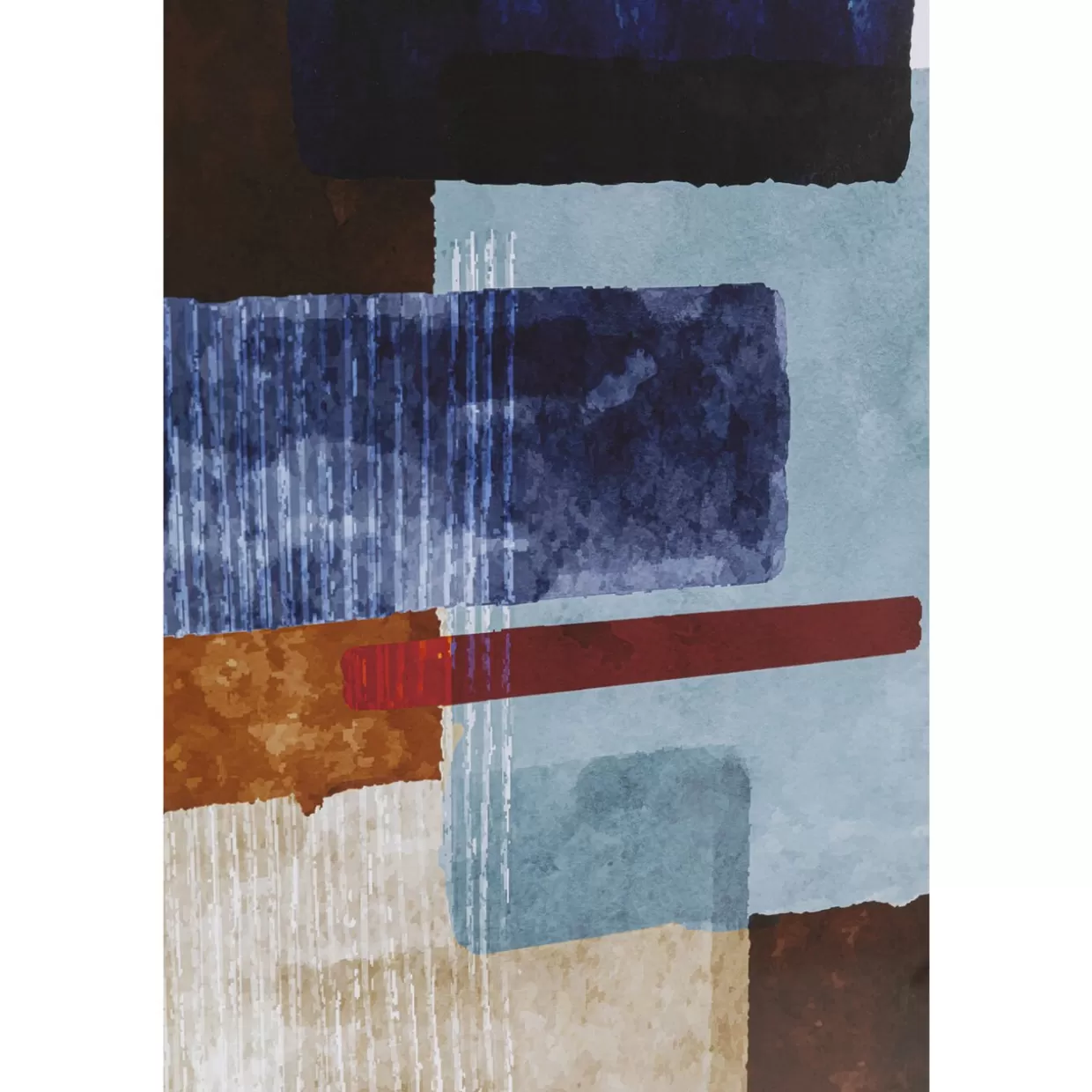 KARE Design Quadro in Cornice - Stile Box Back Blu Scuro, Formato 60x80 cm