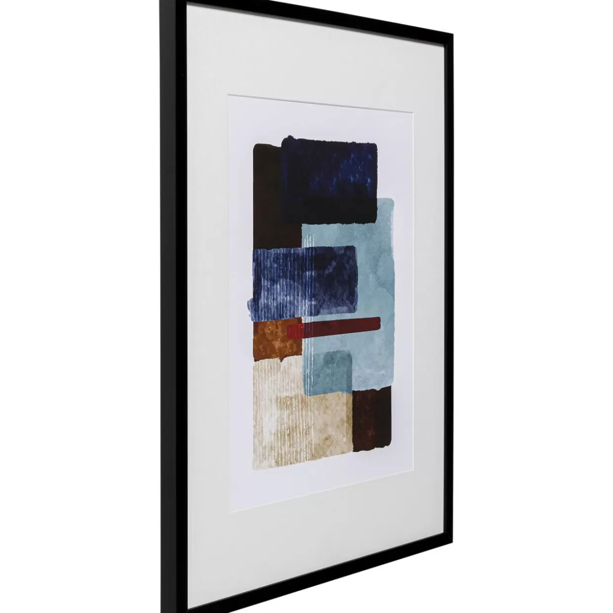 KARE Design Quadro in Cornice - Stile Box Back Blu Scuro, Formato 60x80 cm