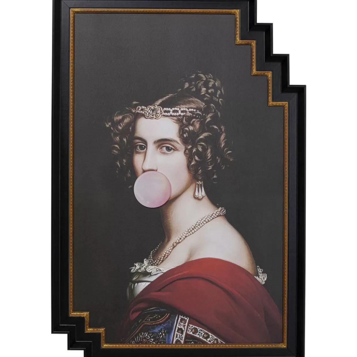 Quadro Moderno Bubble Gum Pop Art - Stampa su Tela con Cornice 120x80 cm | Opera d'Arte Contemporanea per Arredamento Creativo KARE Design