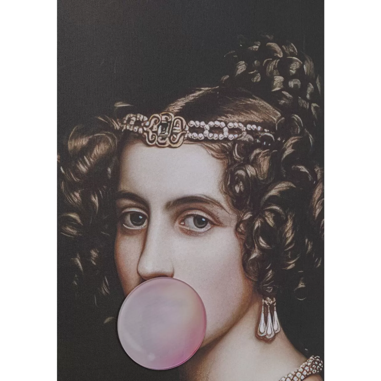 Quadro Moderno Bubble Gum Pop Art - Stampa su Tela con Cornice 120x80 cm | Opera d'Arte Contemporanea per Arredamento Creativo KARE Design