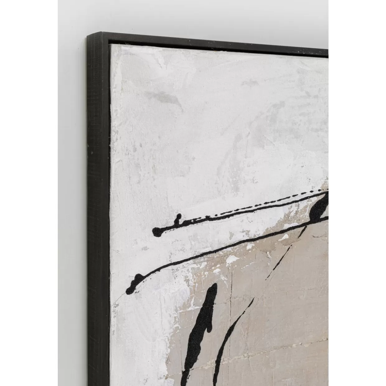 KARE Design - Quadro Corniciato in Tonalità Grigio Cenere, Formato 100x100 cm per Arredamento Contemporaneo, Ideale per Soggiorno o Ufficio