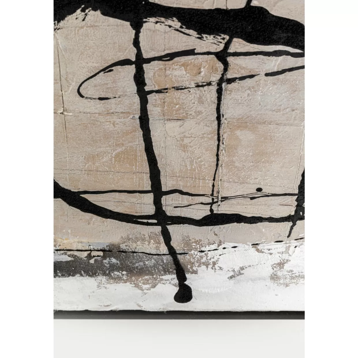 KARE Design - Quadro Corniciato in Tonalità Grigio Cenere, Formato 100x100 cm per Arredamento Contemporaneo, Ideale per Soggiorno o Ufficio