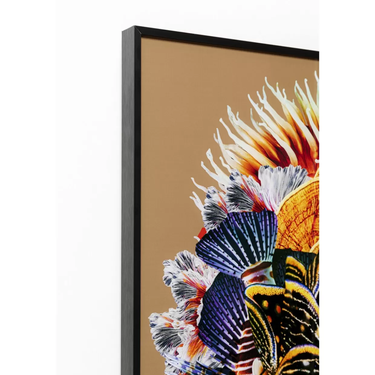 KARE Design Quadro Moderno con Fiori e Capelli - Stampa d'Arte Incorniciata 120x120 cm per Décor Chic