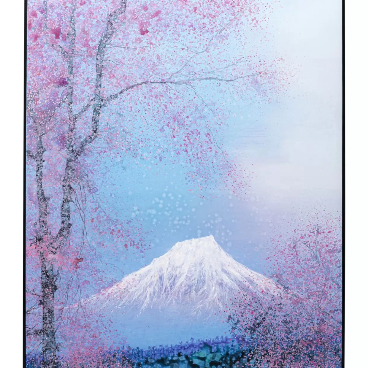 KARE Design Quadro Incorniciato - Stampa Artistica Montagna Fuji, 120x100 cm, Arredamento Moderno per Interni