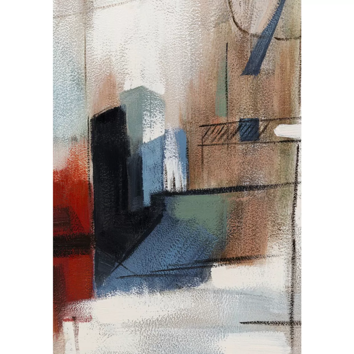 Quadro Incorniciato Visione Obliquo | Design KARE 100x100 cm - Opera d'Arte Contemporanea per Interni 

(：AI，，、、，)