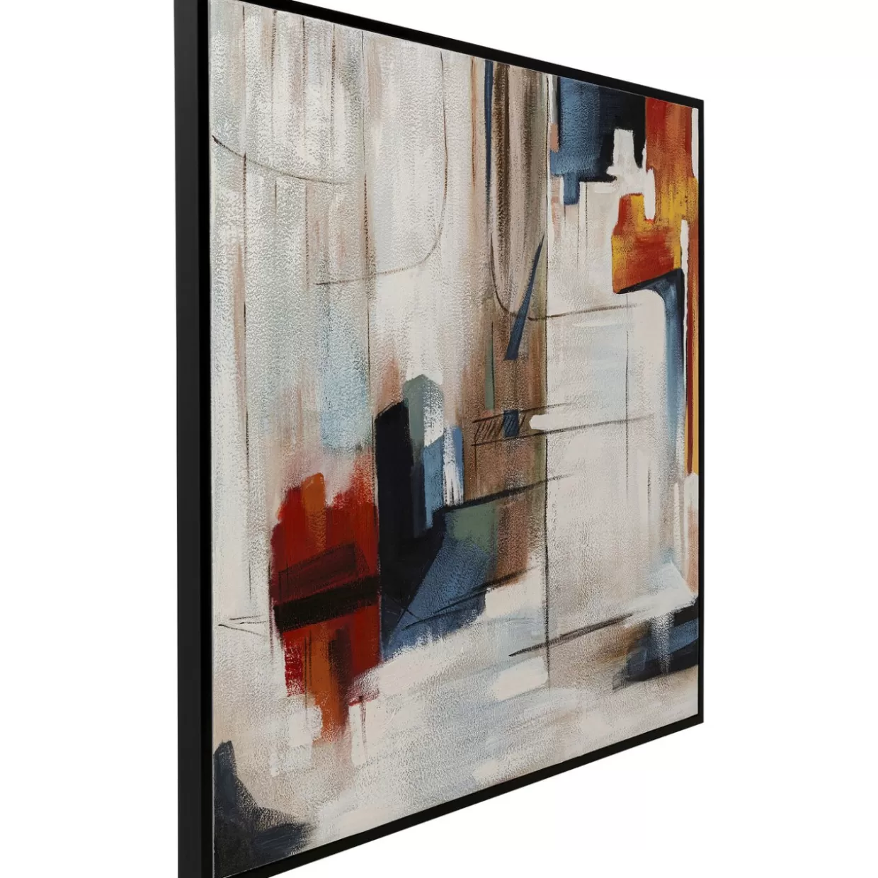 Quadro Incorniciato Visione Obliquo | Design KARE 100x100 cm - Opera d'Arte Contemporanea per Interni 

(：AI，，、、，)