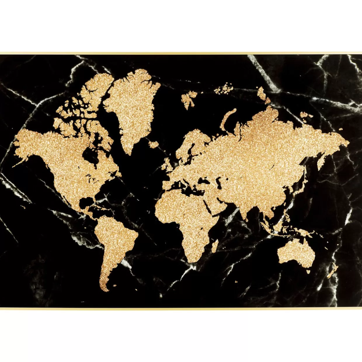 Cornice Moderna con Mappa del Mond | Stampa Decorativa 150x100 cm di KARE Design