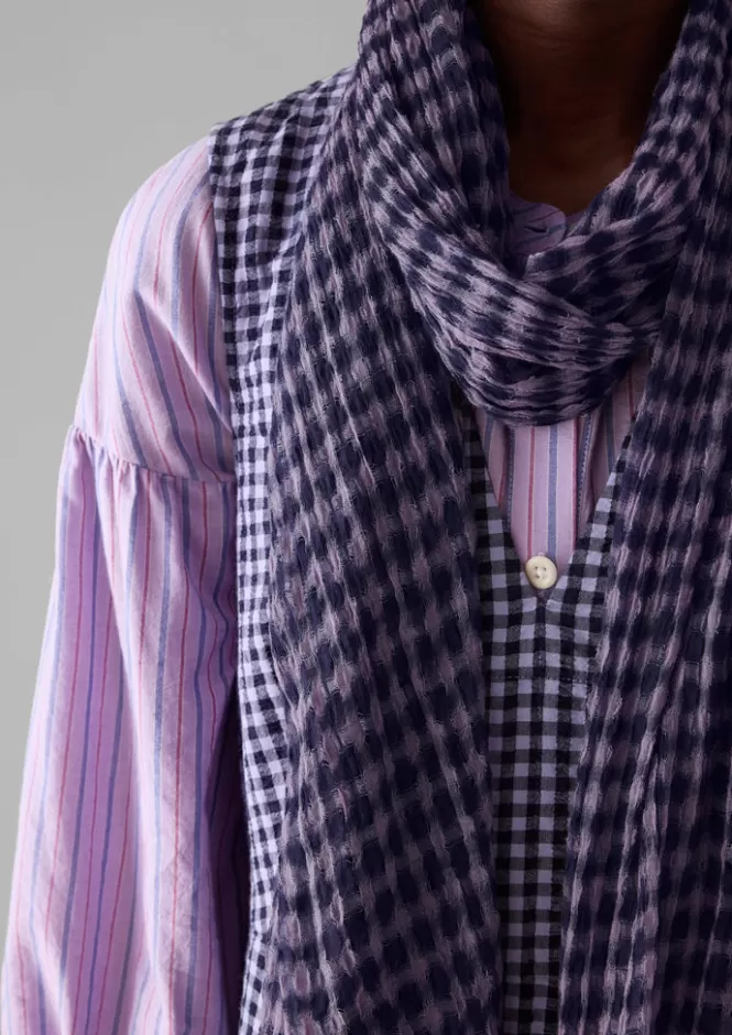 Sciarpe Artigianali in Gingham - Eleganti Accessori Invernali per Donna con Cappelli e Guanti Tessuti a Mano