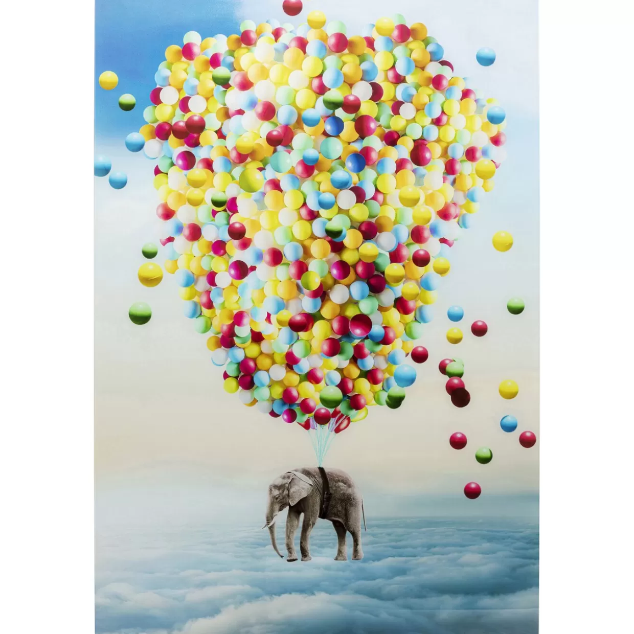 KARE Design Quadro Artistico: Elefante con Palloncini in Stampa su Vetro - Decorazione Murale 150x100 cm 

Quadro Decorativo KARE Design - Elefante Aerostatico in Grafica su Vetro - Formato XXL 100x150 cm per Interni 

KARE Design Opera d'Arte: Illustrazione Moderna 