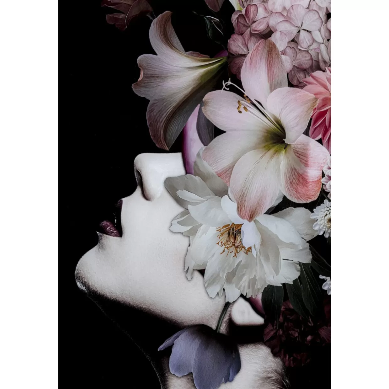 Quadro Decorativo Floreale su Vetro 
