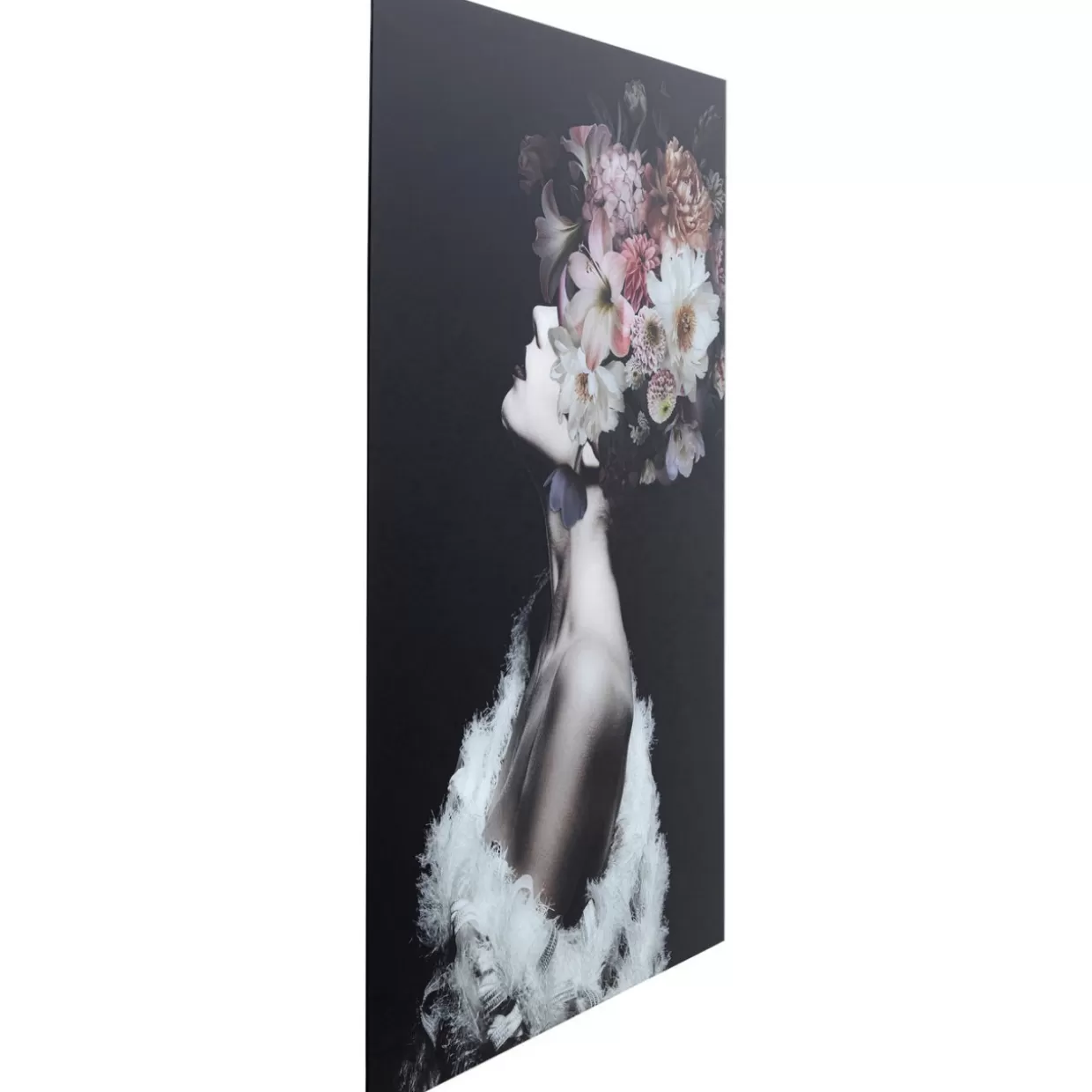 Quadro Decorativo Floreale su Vetro 