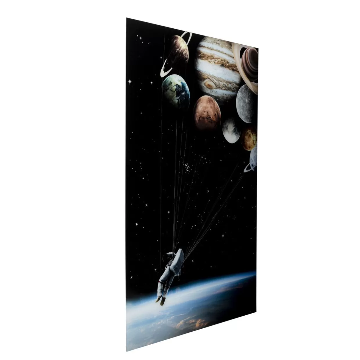KARE Design - Stampe Su Vetro Artistiche: Astronauta in Volo, 100x150 cm, Decorazione Moderna per Interni