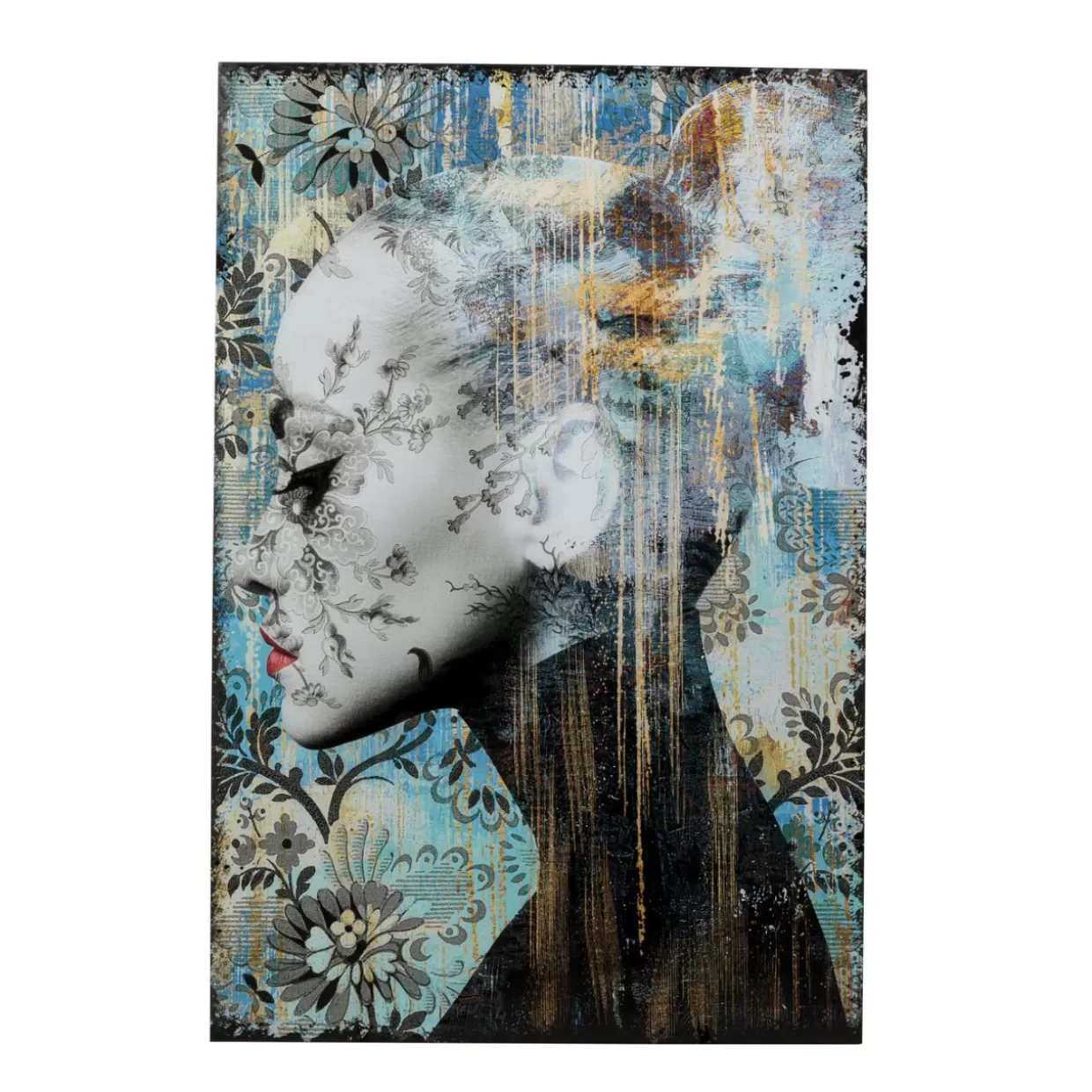 Quadro Decorativo 'Fiore Femminile' in Stampa Su Vetro - Formato 150x100 cm per Arredamento Moderno - KARE Design Collezione Esclusiva