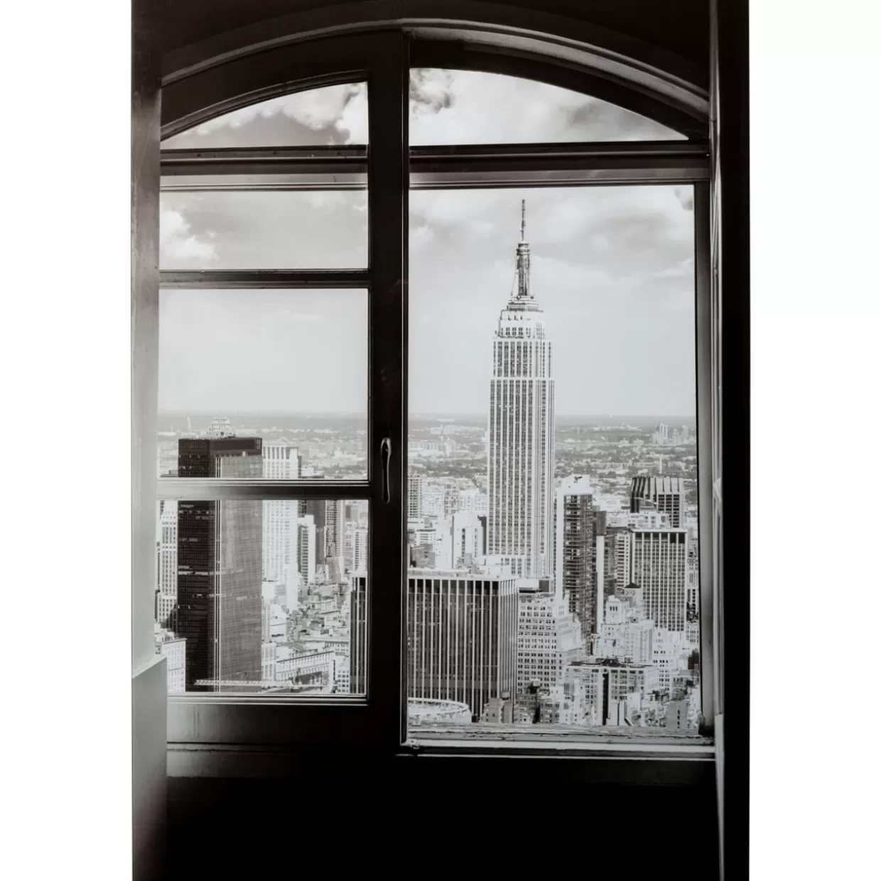 KARE Design Quadri Moderni - Stampe su Vetro Manhattan Skyline, Formato Panoramico 150x100 per Arredamento Contemporaneo