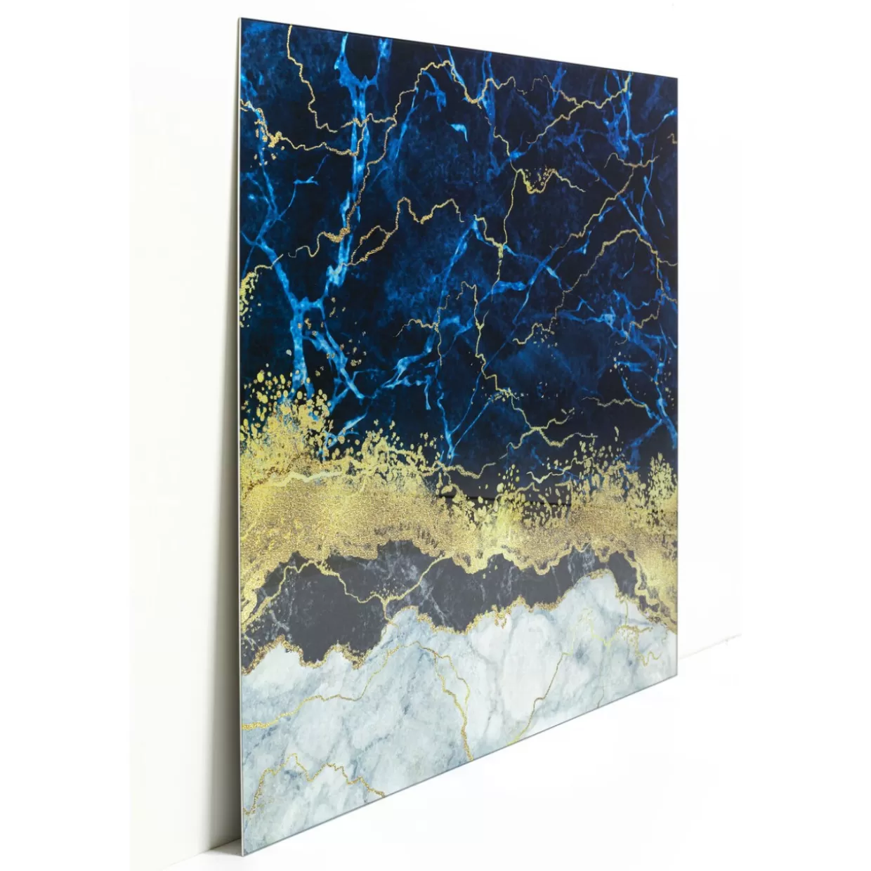 KARE Design Quadro Moderno Oceano Metallizzato · Stampa Artistica su Vetro 100x100 cm · Decorazione Parete per Arredamento Contemporaneo
