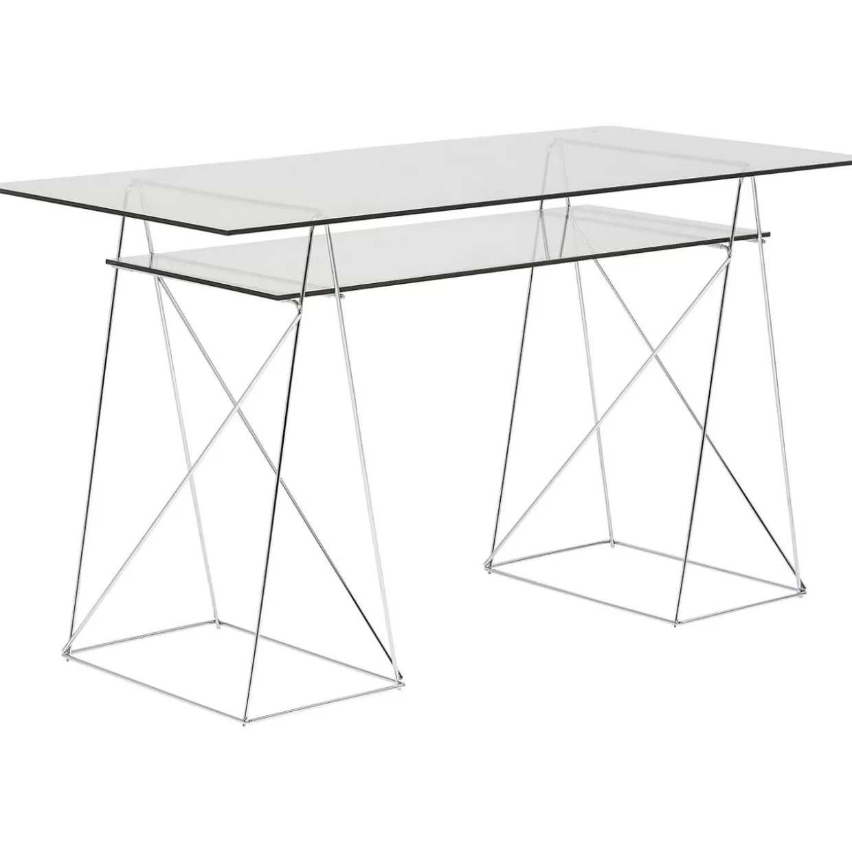 Tavolo Moderno Glasset Polar con Vetro Temprato da 8 mm - Design Esclusivo KARE
