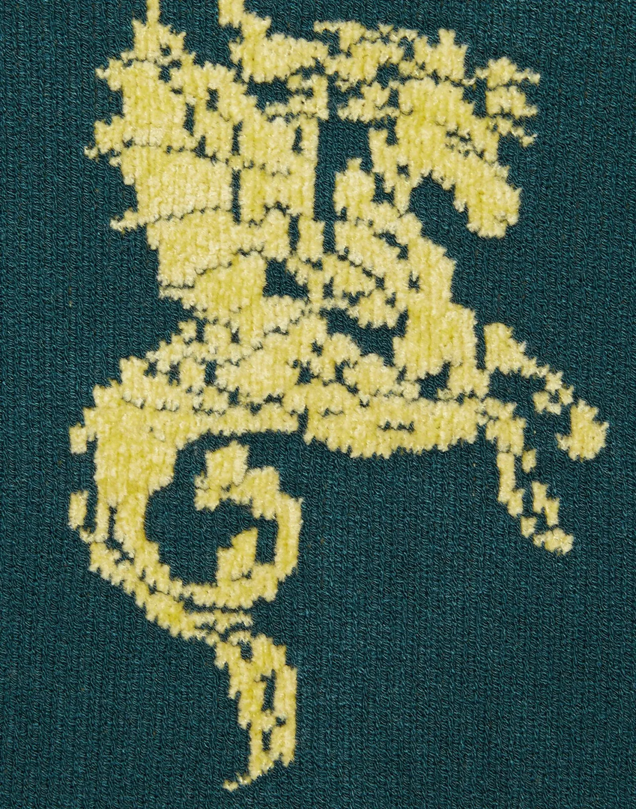 La DoubleJ Maglione Gryphos - Verde Foresta con Jacquard in Pile, Design Esclusivo per Look Invernali Accoglienti
