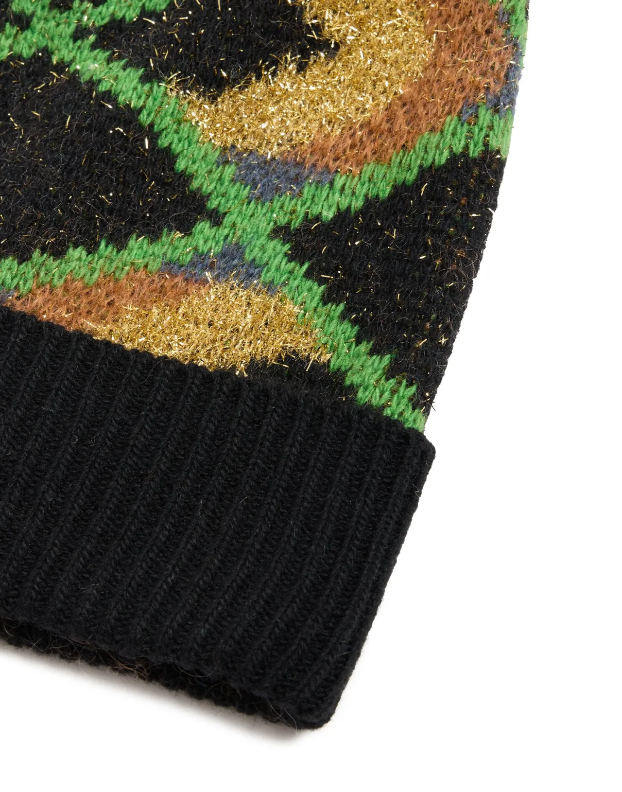 La DoubleJ - Copricapo Elegante Mezzaluce in Tessuto Jacquard Nero