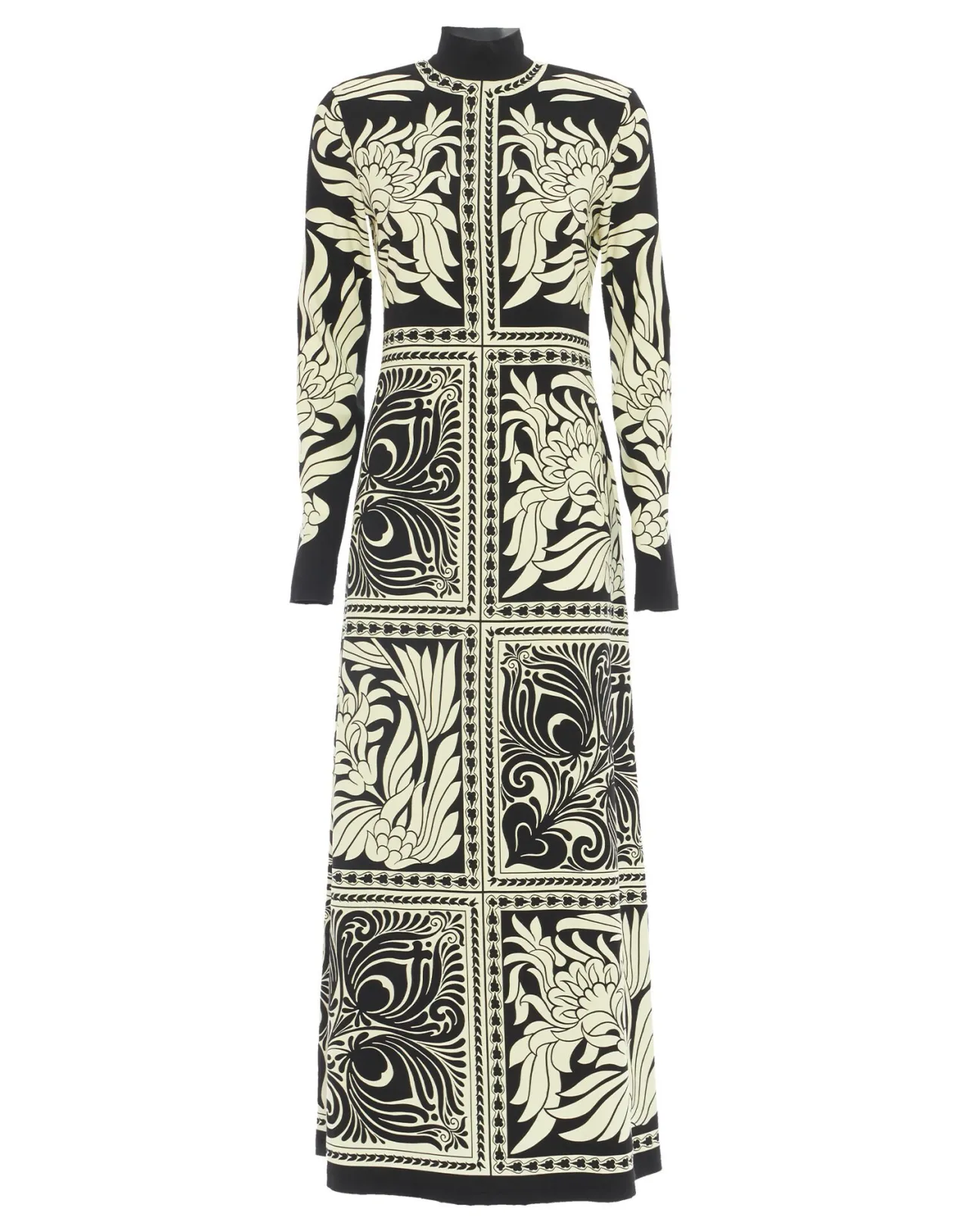 La DoubleJ - Vestito Halle Elegante con Stampa Geometrica in Satin Opaco Nero, Edizione Limitata