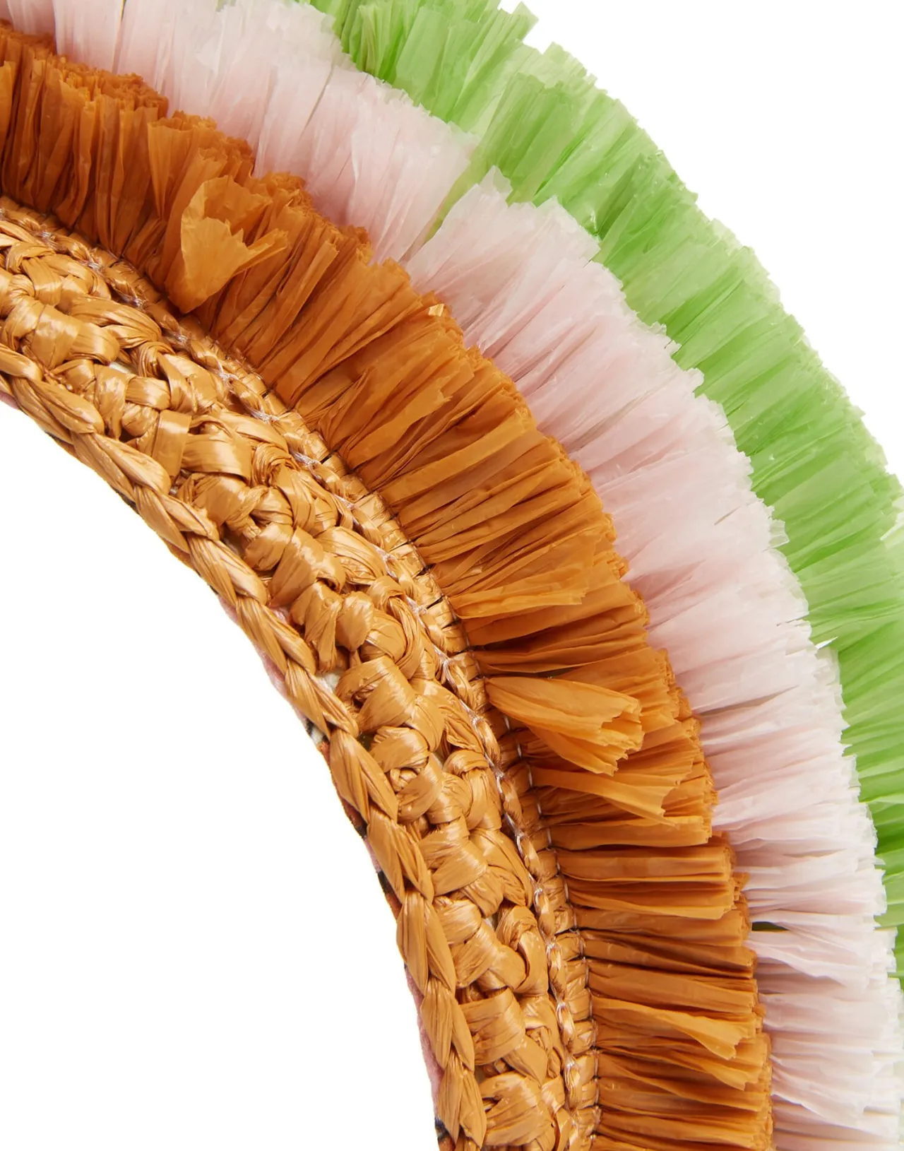 La DoubleJ - Fascia Halo Artigianale in Raffia, Colore Terra d'Ocra - Accessorio Estivo Esclusivo