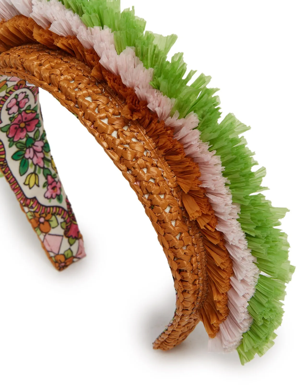 La DoubleJ - Fascia Halo Artigianale in Raffia, Colore Terra d'Ocra - Accessorio Estivo Esclusivo