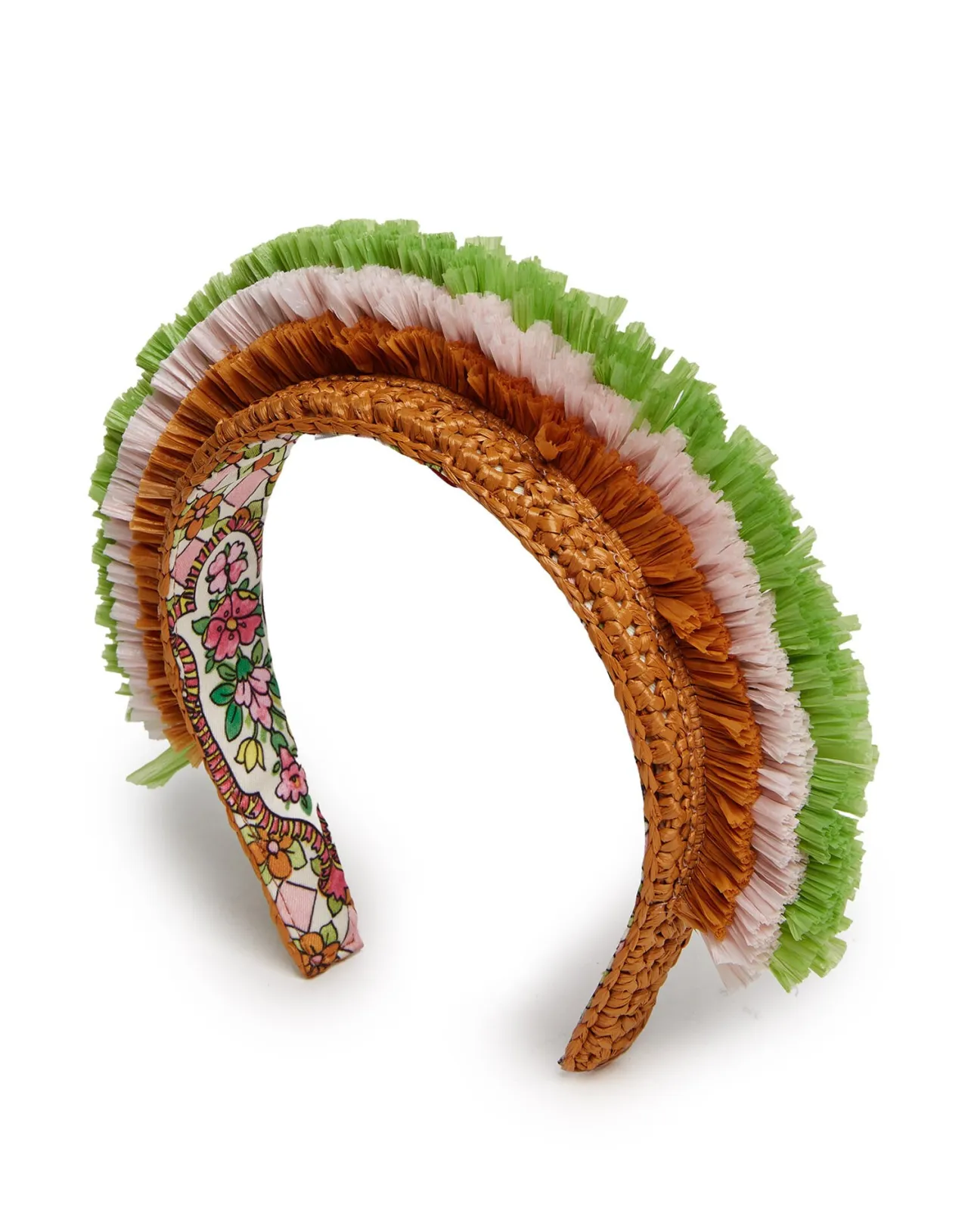 La DoubleJ - Fascia Halo Artigianale in Raffia, Colore Terra d'Ocra - Accessorio Estivo Esclusivo