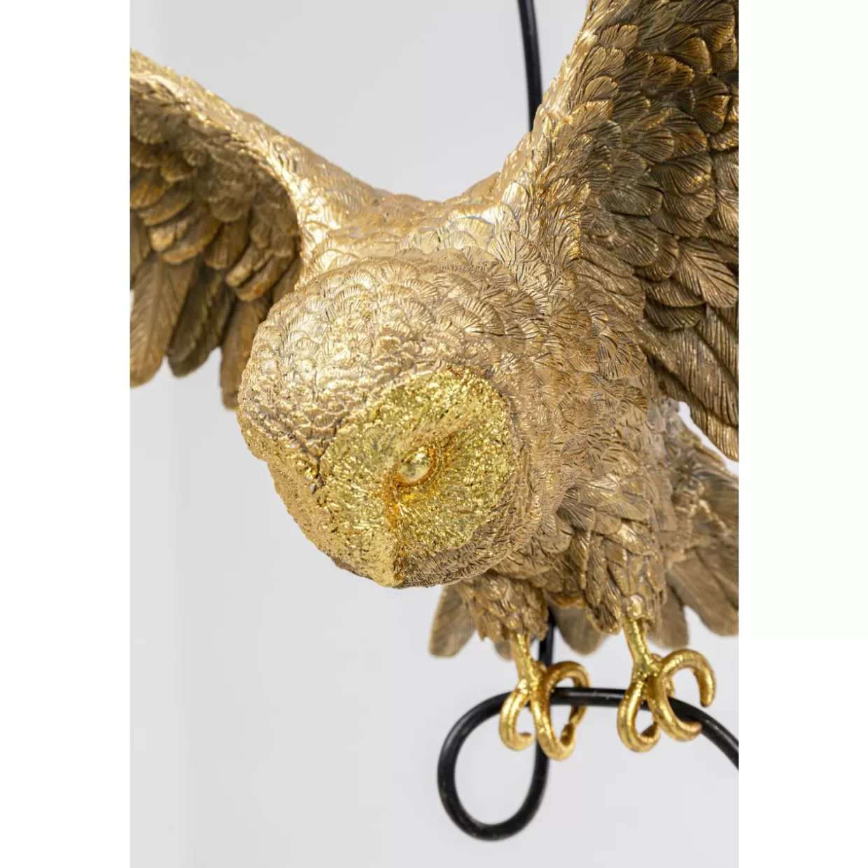 Lampada a Sospenso Designer con Scultura di Gufo - Rifiniture Oro KARE Collection 

（：，，