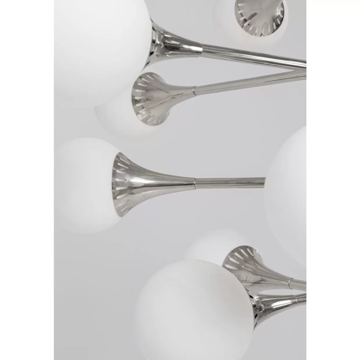 Lampada a Sospensione Iconica Bulb Fiction 20 - Design Avanguardistico in Finitura Argento, Diametro 102 cm