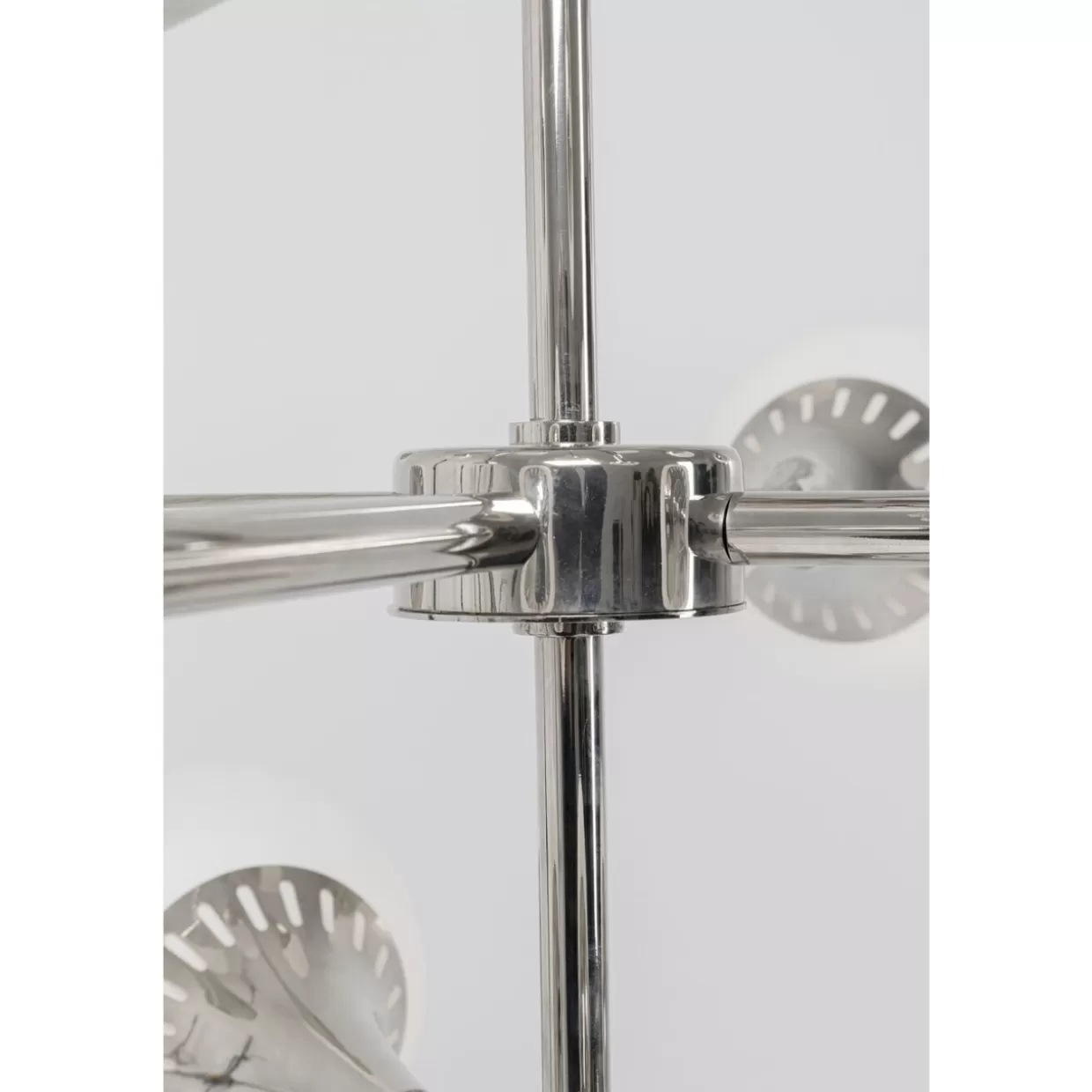 Lampada a Sospensione Iconica Bulb Fiction 20 - Design Avanguardistico in Finitura Argento, Diametro 102 cm
