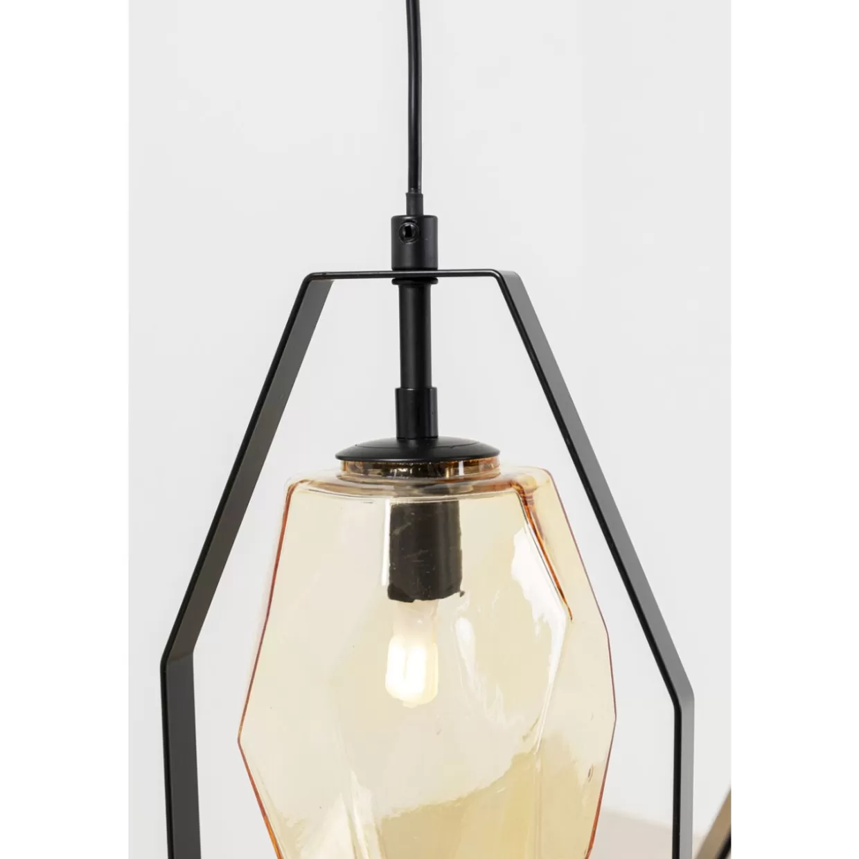KARE Design - Elegante Lampada a Sospensione Diamond Fever per Sala da Pranzo, Colore Nero, 110 cm