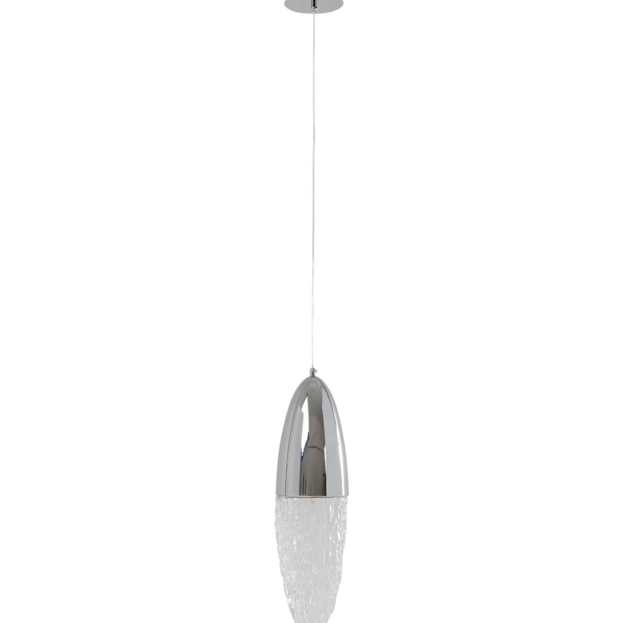 Lampada a Sospensione Elegante Cromo Ghiacciato Ø17cm - Design Moderno by KARE