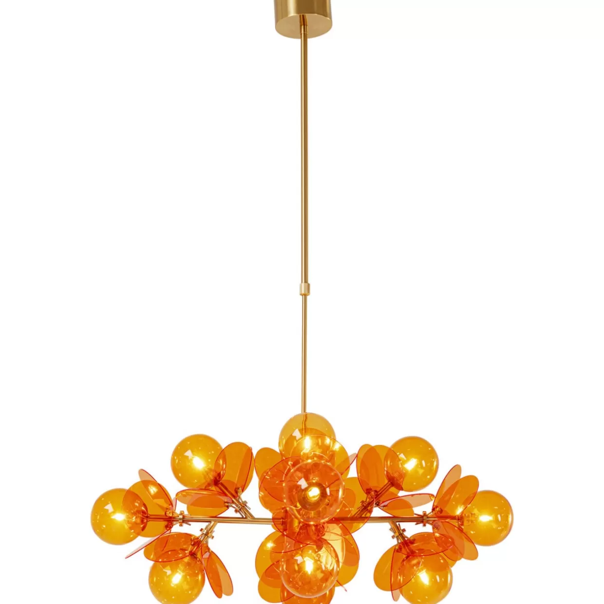 Lampadario sospeso Globo Amber 79 cm - Design moderno in vetro ambrato | KARE DESIGN