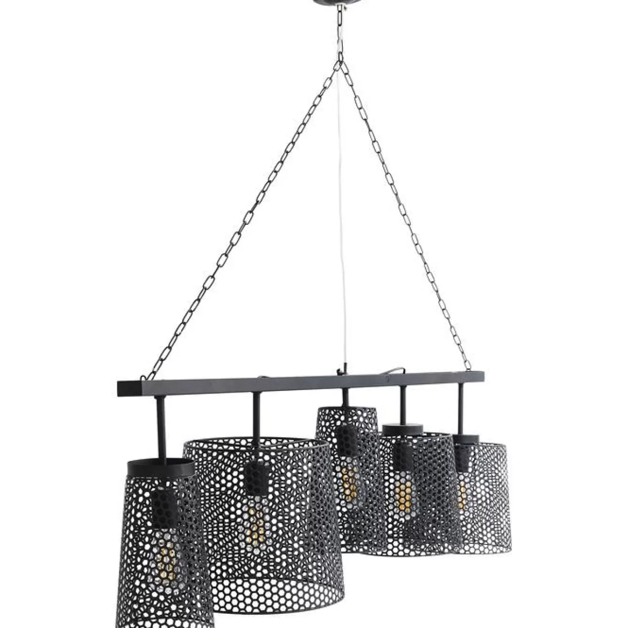 Plafoniera Elegante Design Moderno in Nero Opaco - Lampada Sospesa Cinque | KARE Collezione