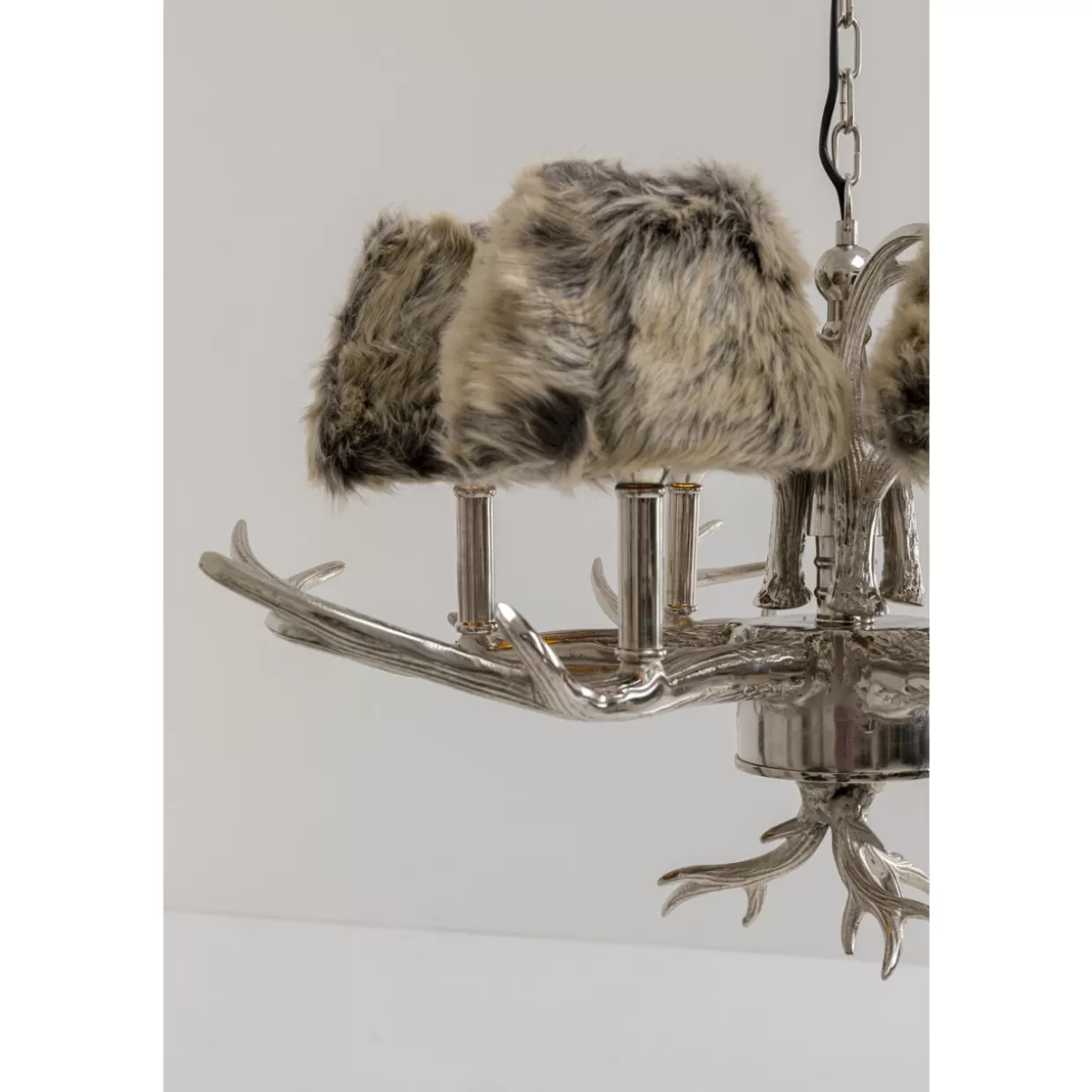 Lampadario Sospeso Huntsman 6 Luci - Design Industriale Elegante da KARE | Illuminazione Moderna per Interni con Struttura in Metallo e Vetro Opalino