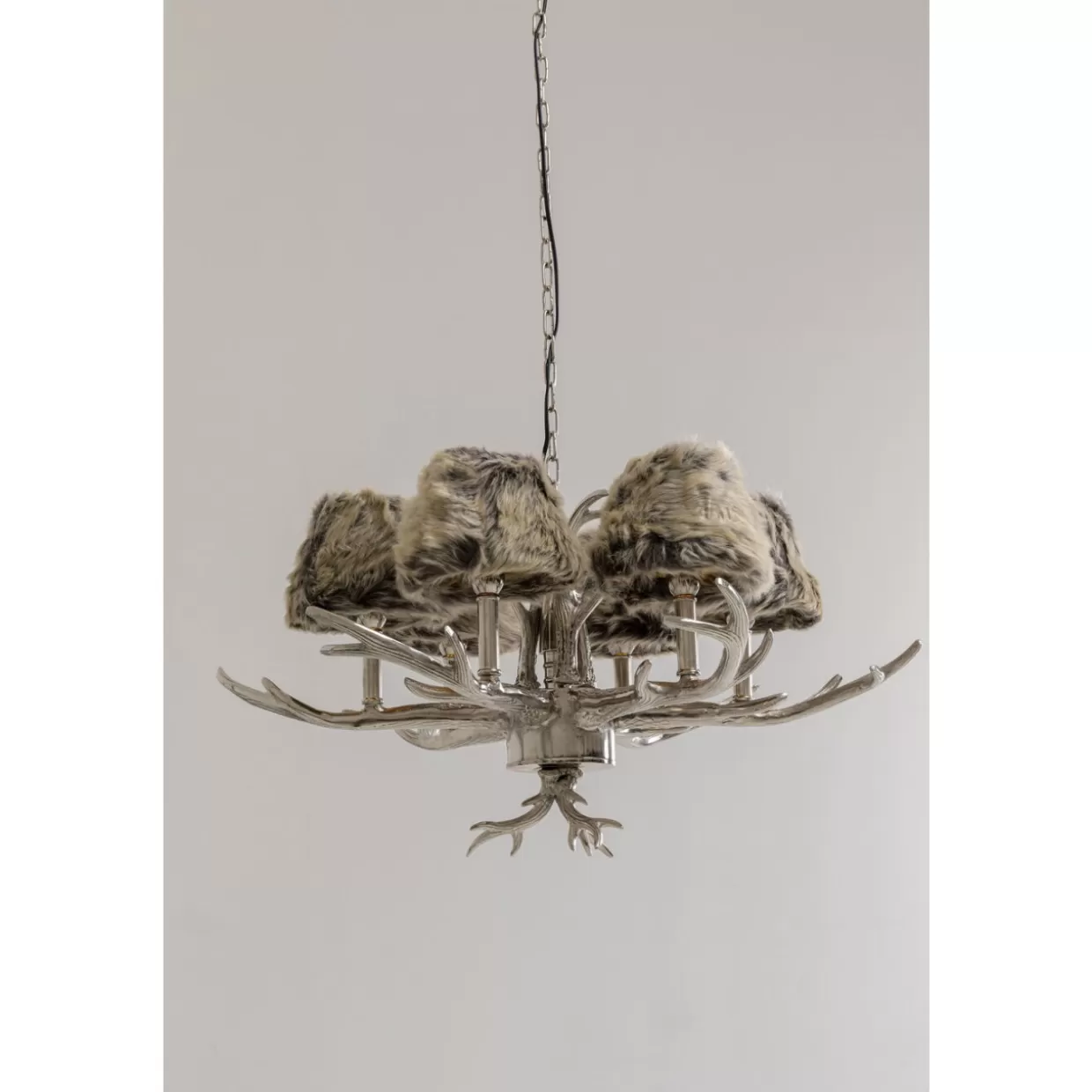Lampadario Sospeso Huntsman 6 Luci - Design Industriale Elegante da KARE | Illuminazione Moderna per Interni con Struttura in Metallo e Vetro Opalino
