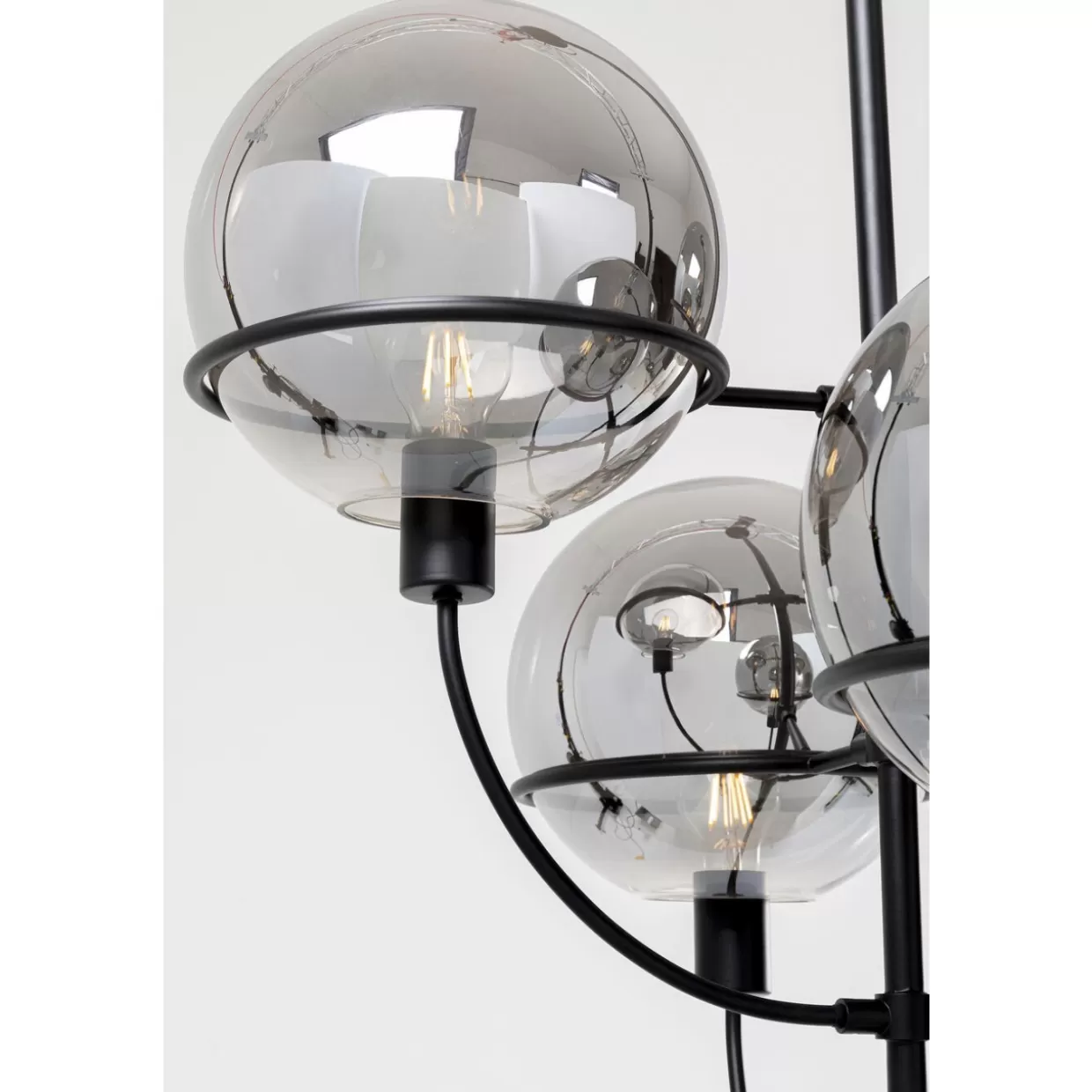 Lampada sospesa Lanterna Moderna KARE - Design industriale nero con 4 bracci illuminazione