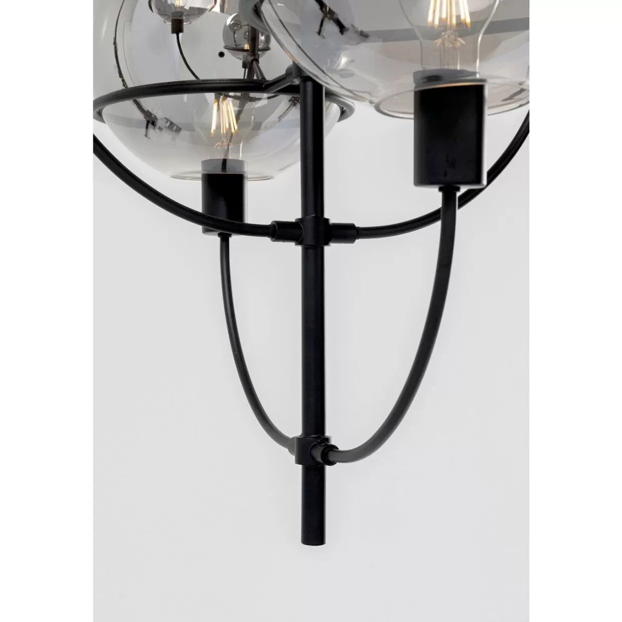 Lampada sospesa Lanterna Moderna KARE - Design industriale nero con 4 bracci illuminazione