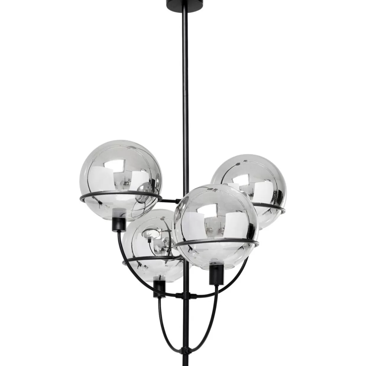 Lampada sospesa Lanterna Moderna KARE - Design industriale nero con 4 bracci illuminazione